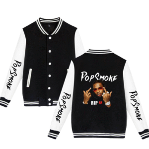 New Pop Smoke Hip Hop Jackets - Pop Smoke Baseball Jacket