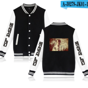 Pop Smoke Jacket - Fashion Baseball Casual Pop Smoke Jackets